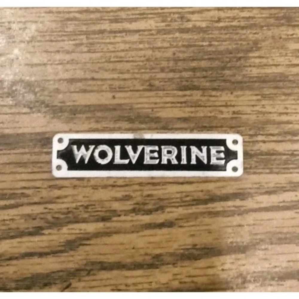 Vintage Original Wolverine Boots Shoes Metal Advertising Tag